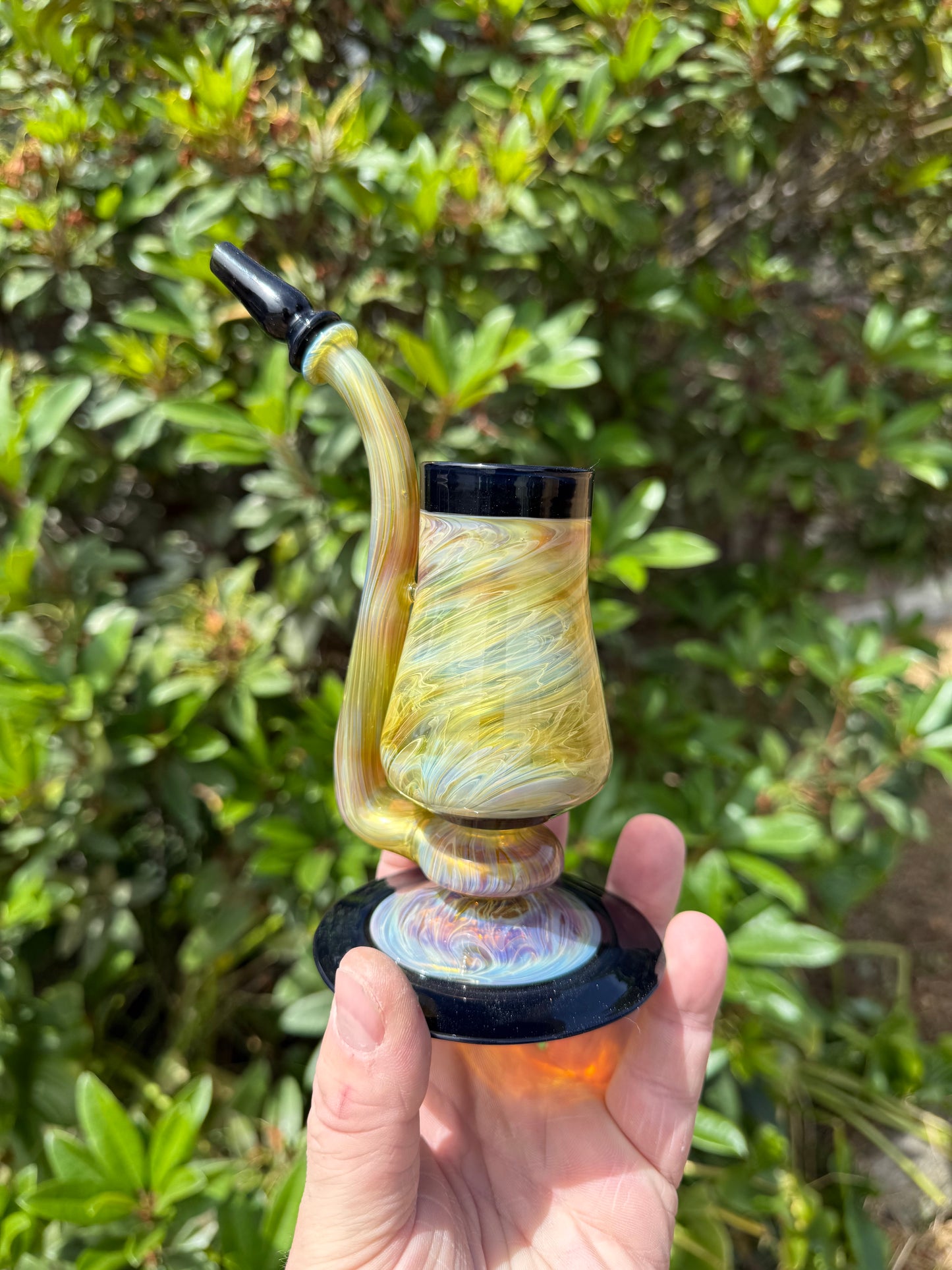 Proxy Sherlock/Drinking Glass Amber Purple over Electrum