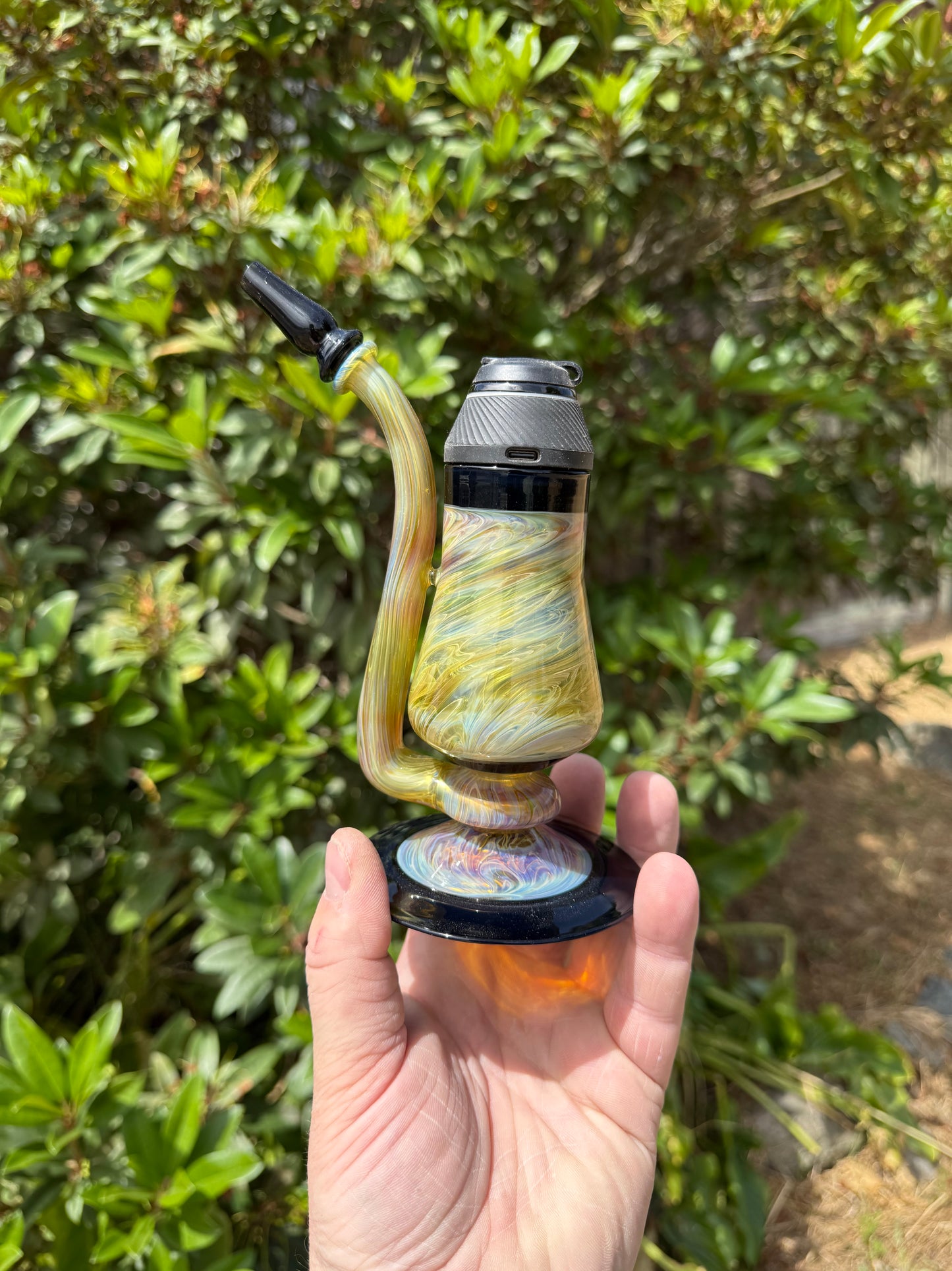 Proxy Sherlock/Drinking Glass Amber Purple over Electrum