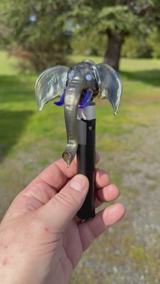 Blue Cheese over Electrum Elephant Head pivot tip