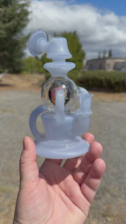 Floating orbital Recycler Dense Baby Blue Satin